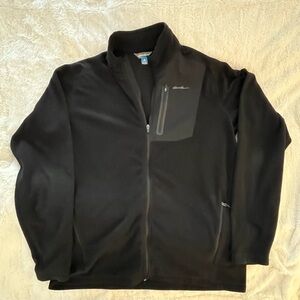 Like New! Eddie Bauer Men’s XLT Black Full-Zip Performance Fleece Jacket